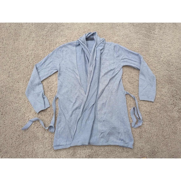 Zara Sweaters - Zara Knit Cardigan Womens Small Open‎ Front Blue Long Sleeve Shawl Collar